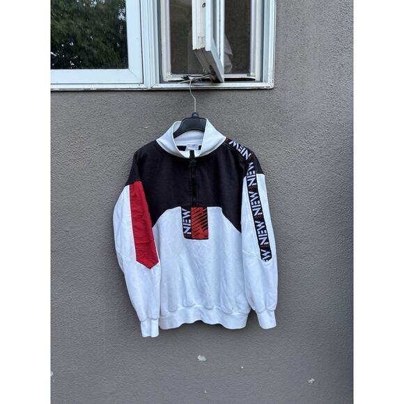Vintage 90s New Balance Hong Kong Jacket 1/4 Zip Size XL White - Picture 1 of 16